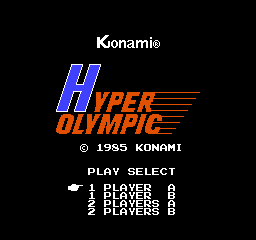 Hyper Olympic (Genteiban!) (Japan) Title Screen